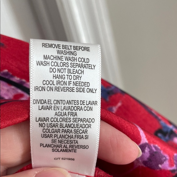 Danny & Nicole Vibrant Red Floral Mini Dress - Picture 8 of 8